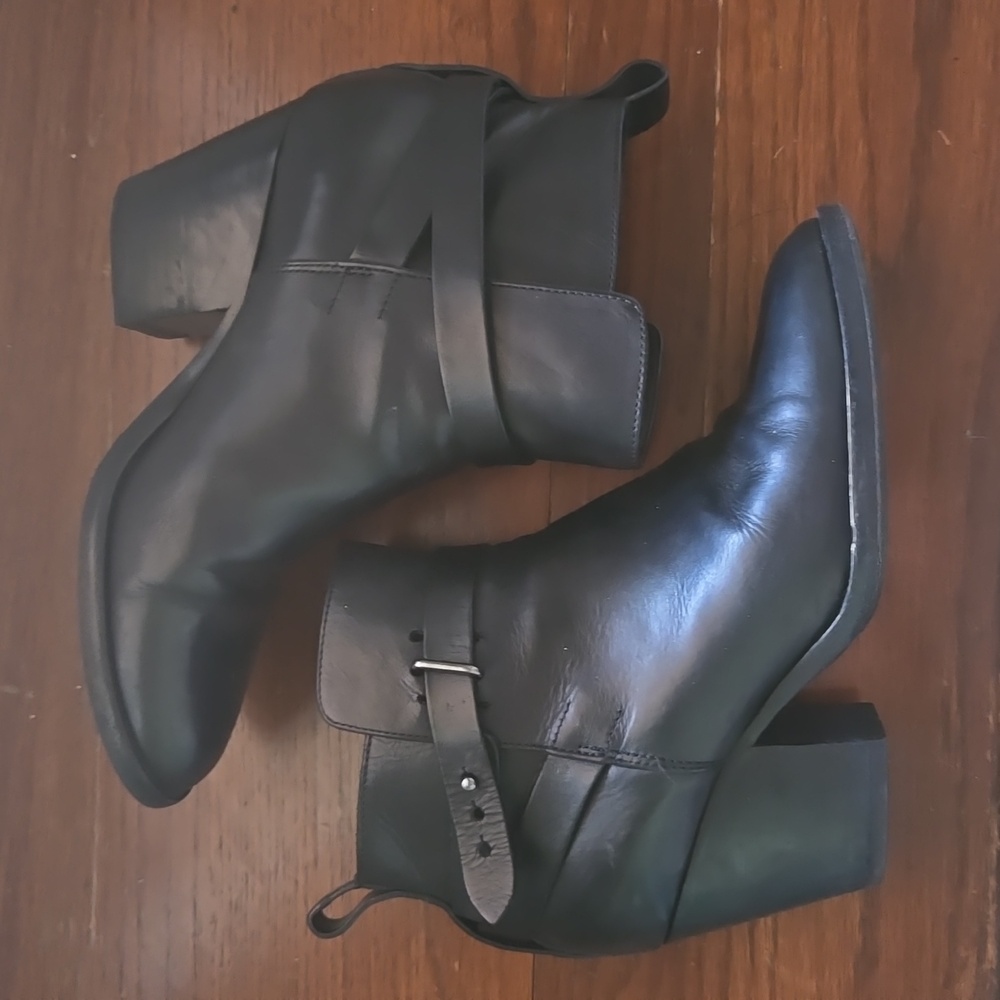 🔥RAG & BONE Black Leather Ankle Boots/Booties - Sz 38🔥